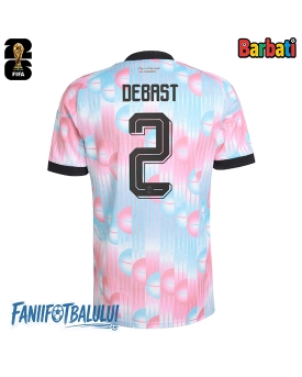 Belgia Zeno Debast #2 Tricou Fotbal Replică Mondial 2026 Barbati Deplasare Belgia Zeno Debast #2 Tricou Fotbal Replică Mondial 2026 Barbati Deplasare